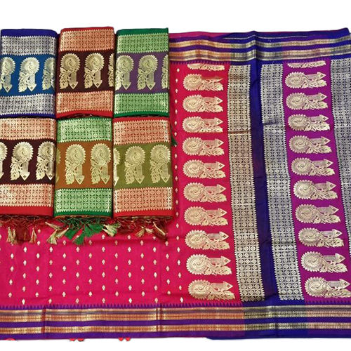 Multicolor Ladies Narayan Paithani Silk Sarees