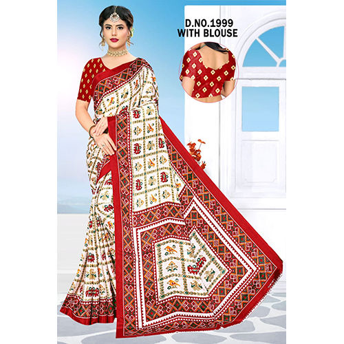 Ladies Tarky Silk Sarees With Blouse