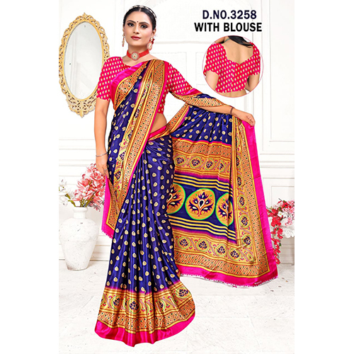 Ladies Fancy Tarky Silk Sarees With Blouse