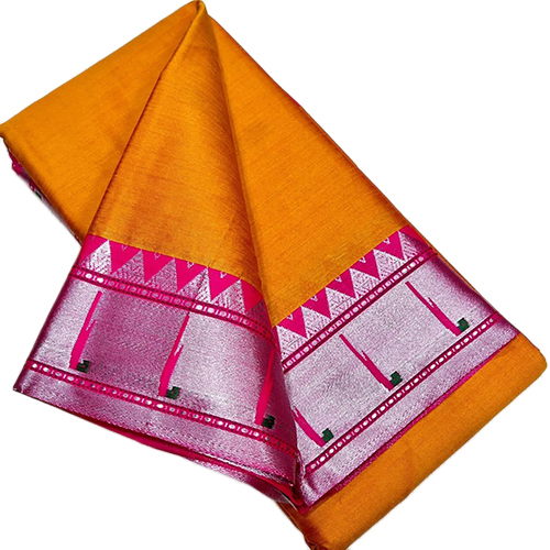 Ladies Silk Butta Rich Pallu Contrast Blouse Sarees