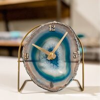 Aqua Agate Desk Clock
