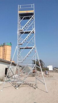 Aluminum Mobile Scaffold Tower With Stairway 8 mtr