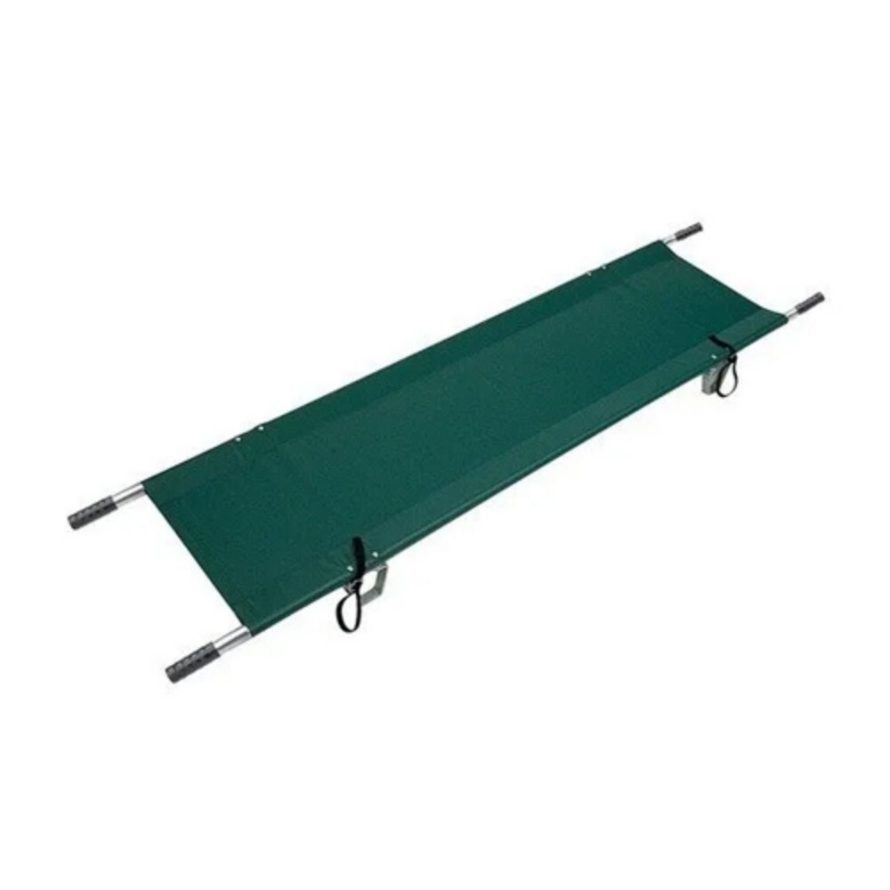 Mild Steel Hospital Folding Stretcher - Color: Silver