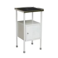 Mild Steel Hospital Bedside Locker - Color: White