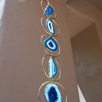 Blue Agate Gemstone Suncatcher - Feature: Durable