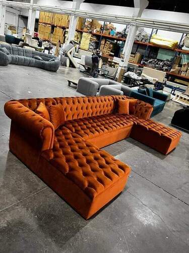 Three Seater Sofa - Color: Orange