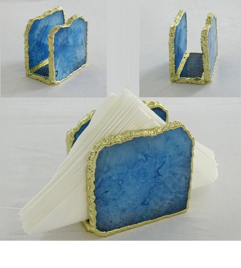 Blue Agate Napkin Holder