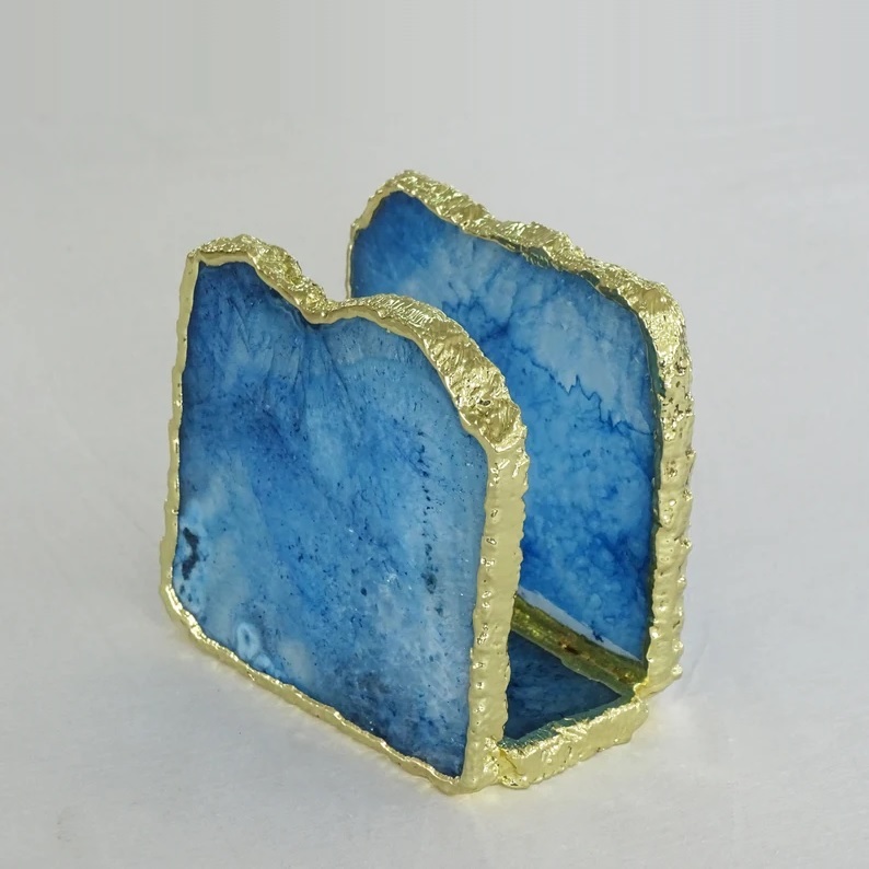 Blue Agate Napkin Holder