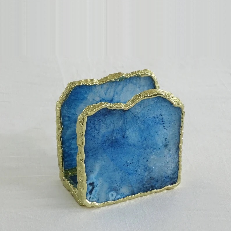 Blue Agate Napkin Holder