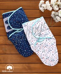 Baby Swaddle Blankets - 100% Combed Cotton, Adjustable Design For Cozy Comfort | Adorable Prints, Ultra Soft, Fits Newborns Up To 18 Lbs