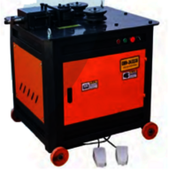 Spiral Rebar Bending Machine - 36mm Working Disc, 16-50mm Bar Diameter, 5.5kw Power | Semi-automatic, Adjustable 10-20rpm Bending Speed, Industrial Use, Orange Color