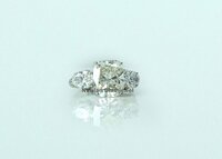 Lab Grown Cushion and Oval Solitaire Engagement Ring