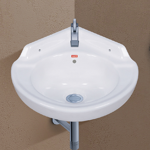 16x16 Inch Corner Wall Mounted Wash Basin