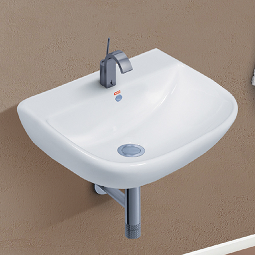 White 16X12 Inch Wall Mounted Wash Basin