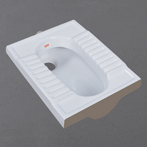 Ceramic Orissa Pan - 21 Inch Size Glossy White Finish | Elegant Floor Mounted Design