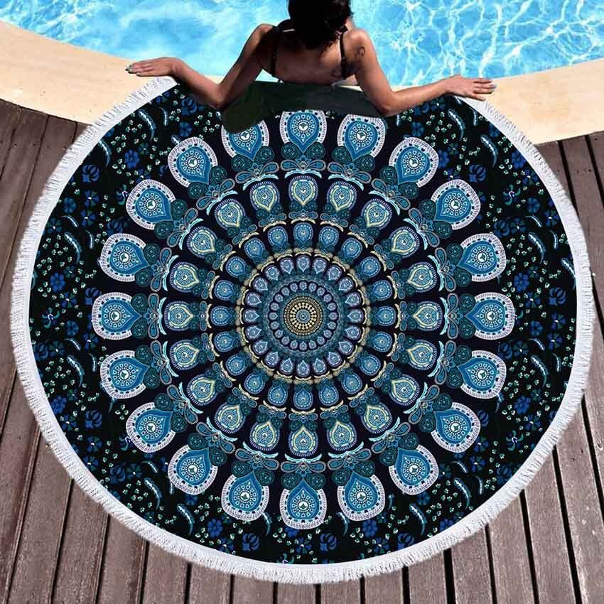 Round Beach Cotton Towel