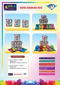 Rang Bahaar Holi Colors - Food Grade Ingredients, Lab Tested For En 71-3 Compliance | Non-toxic, Skin Friendly, Heavy Metals Free