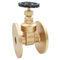 Bronze Globe Valve Flange End - Color: Golden