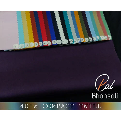 Washable Cotton Twill Plain Fabric