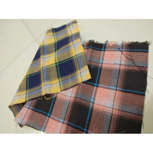 Yarn Dyed Linen Checked Fabric