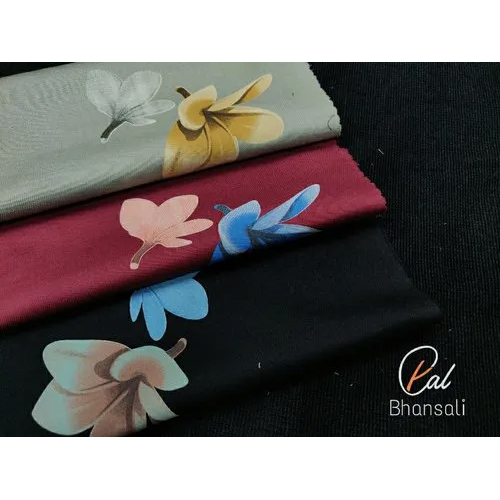 Digital Floral Printed Cotton Fabric