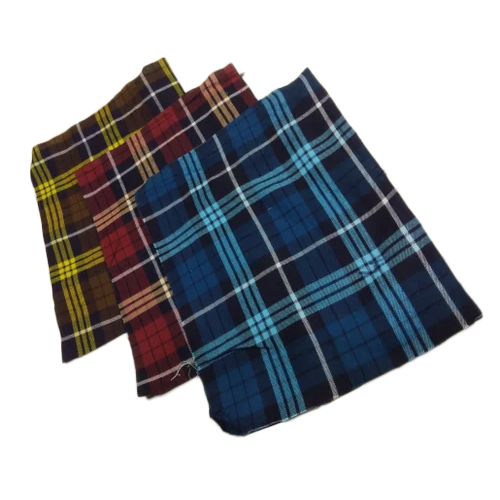 Yarn Dyed Indigo Checked Fabric