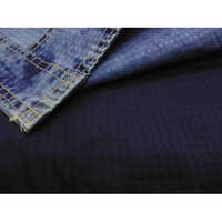 Indigo Dobby Shirting Fabric - Blend Of Shirting And Denim, 100 Roll Length, Deep Rich Blue, Durable Plain Texture, Ideal For Home Textiles