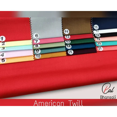 Washable Cotton American Twill Shirting Fabric