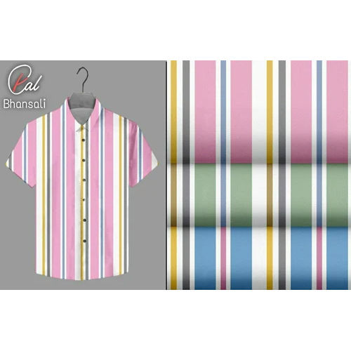 Washable Cotton Stripe Shirting Fabric