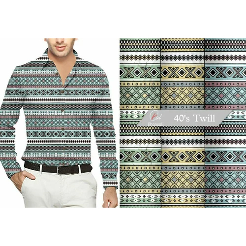 Unique Cotton Printed Shirting Fabric