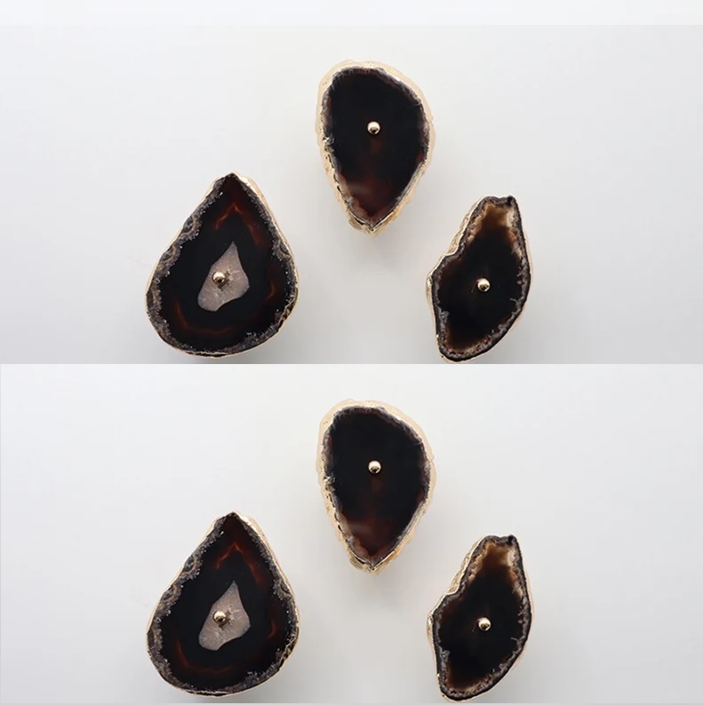 Multicolored Agate Stone Knobs Hook