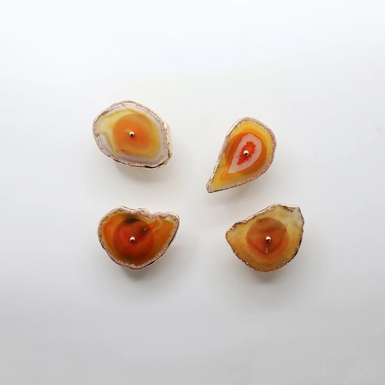 Multicolored Agate Stone Knobs Hook