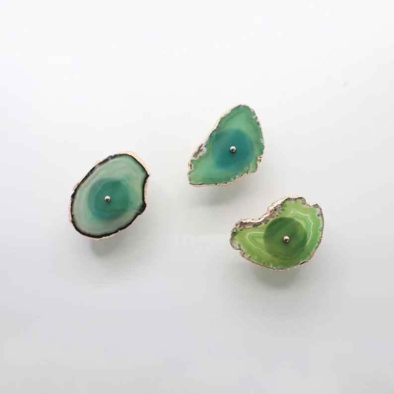 Multicolored Agate Stone Knobs Hook
