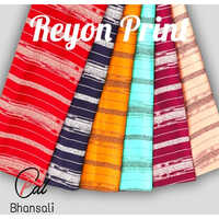 Printed Rayon Kurti Fabric - Lightweight, Breathable Rayon, Multicolour Abstract Printed Patterns | Quick-dry, Washable, Perfect For Stylish Kurtis And Blouses