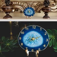 Natural Agate Crystal Stone Clock