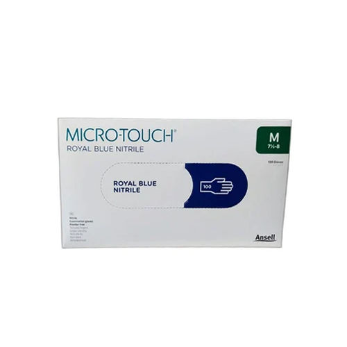 Ansell Microtouch Gloves - Nitrile, Non-Sterilized, Blue | Disposable, Powder-Free, Reliable for Medical Use
