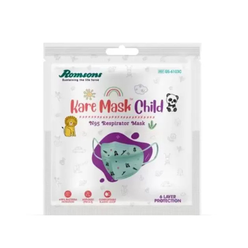 N95 Face Mask For Children - High-Quality Material, Disposable, Multicolour Design | Comfort Fit for All Ages, Effective Germ Protection