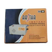 Aastha Instant Syringe Needle Destroyer - Metal, Grey | 250 Vdc, 2 Ampere, Safe & Easy Disposal For Hospitals