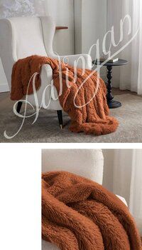 Fluffy Faux Fur Throw Blanket