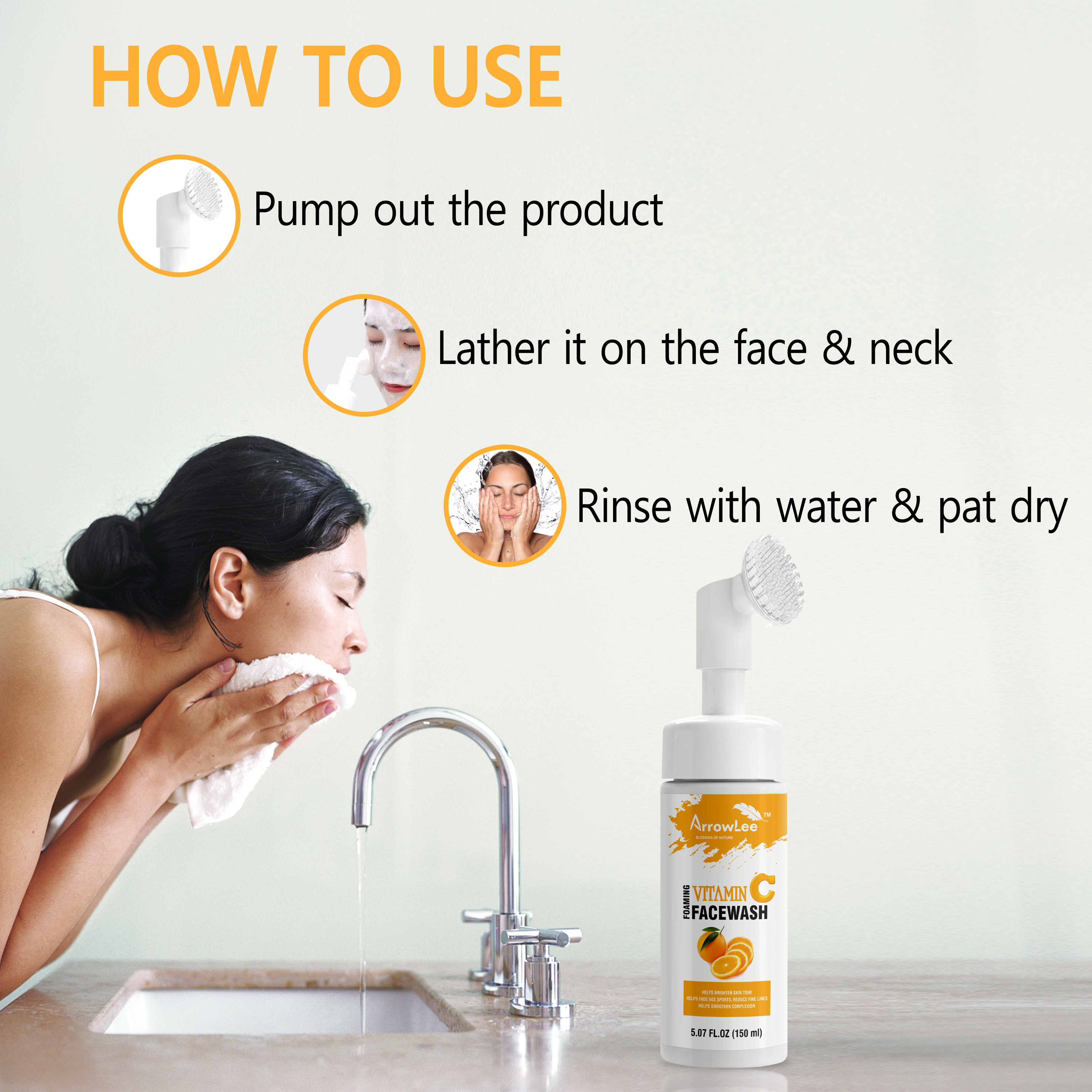 Premium Vitamin C Skin Brightening Glowing Skin FaceWash