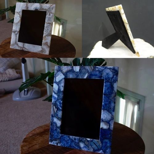 Natural Agate Photo Frames