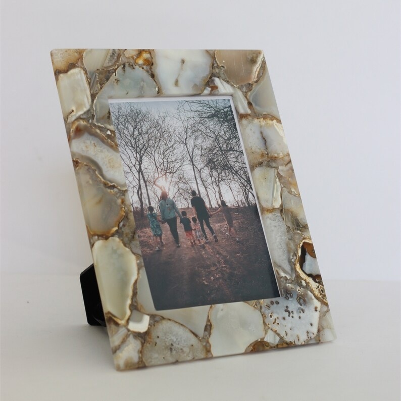 Natural Agate Photo Frames