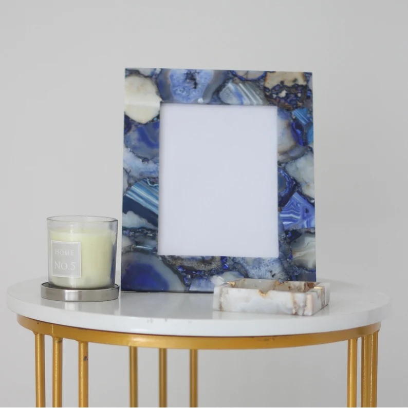 Natural Agate Photo Frames
