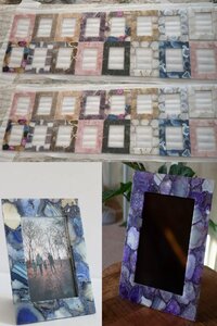 Natural Agate Photo Frames