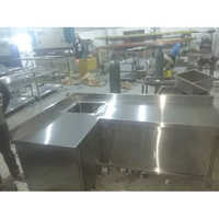Stainless Steel Sink Table - Color: Silver