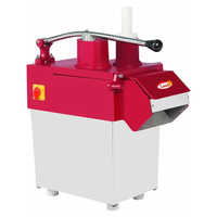 Stainless Steel Vegetable Cutter Machine - Color: White-red