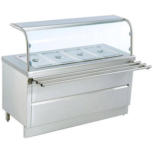 Commercial Bain Marie - Stainless Steel, Customised Size, Silver | Perfect for Hotels, Motels, Restaurants, and Canteens with Warranty