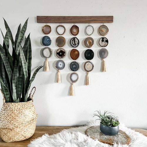 Natural Agate Slices Boho Wall Decor