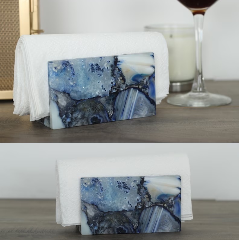 Natural Mix Agate Napkin Holder