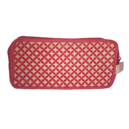Jute Travel Kit - High-Quality Jute Material Customizable Size & Bold Printed Pattern | Stylish and Versatile Accessory for Travelers